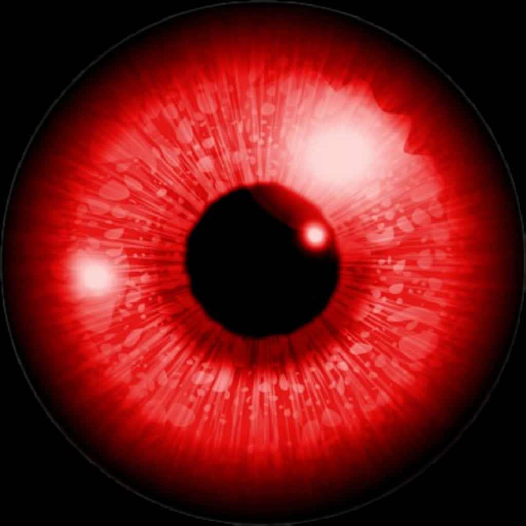 Red Eye Effect Closeup PNG Image