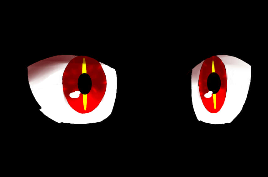 Red Eyed Creature Illustration PNG Image