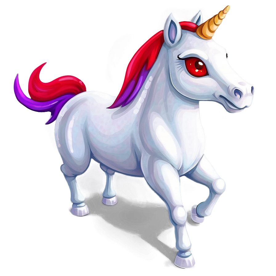 Red Eyes Unicorn Png 05252024 PNG Image