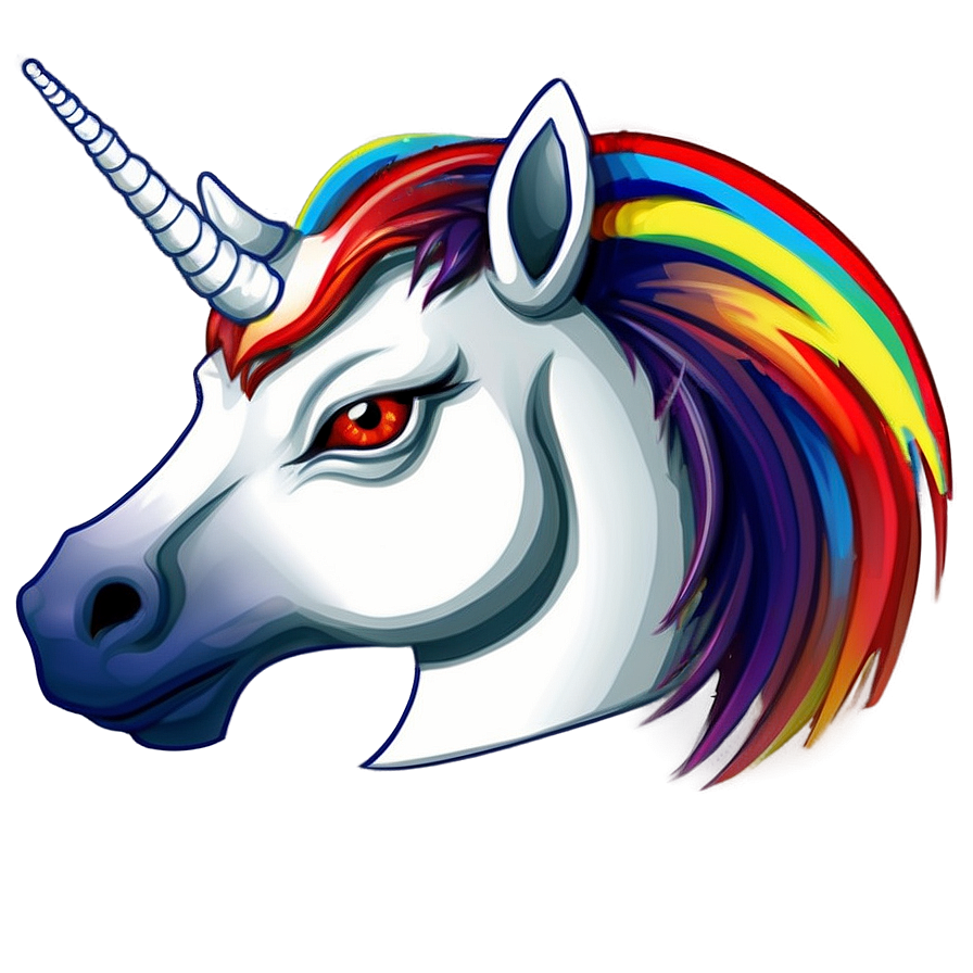 Red Eyes Unicorn Png Rho90 PNG Image