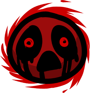 Red Fear Emoticon Artwork PNG Image