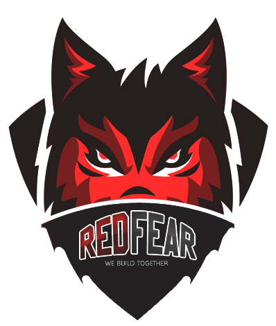 Red Fear Wolf Logo PNG Image