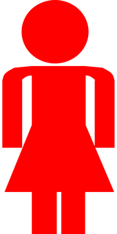 Red Female Symbol Icon PNG Image