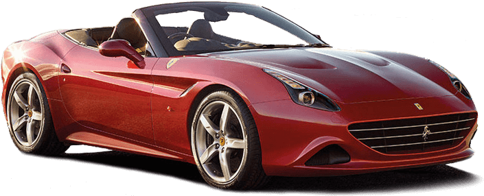 Red Ferrari Convertible Sports Car PNG Image