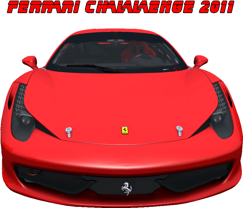 Red Ferrari Front View2011 PNG Image