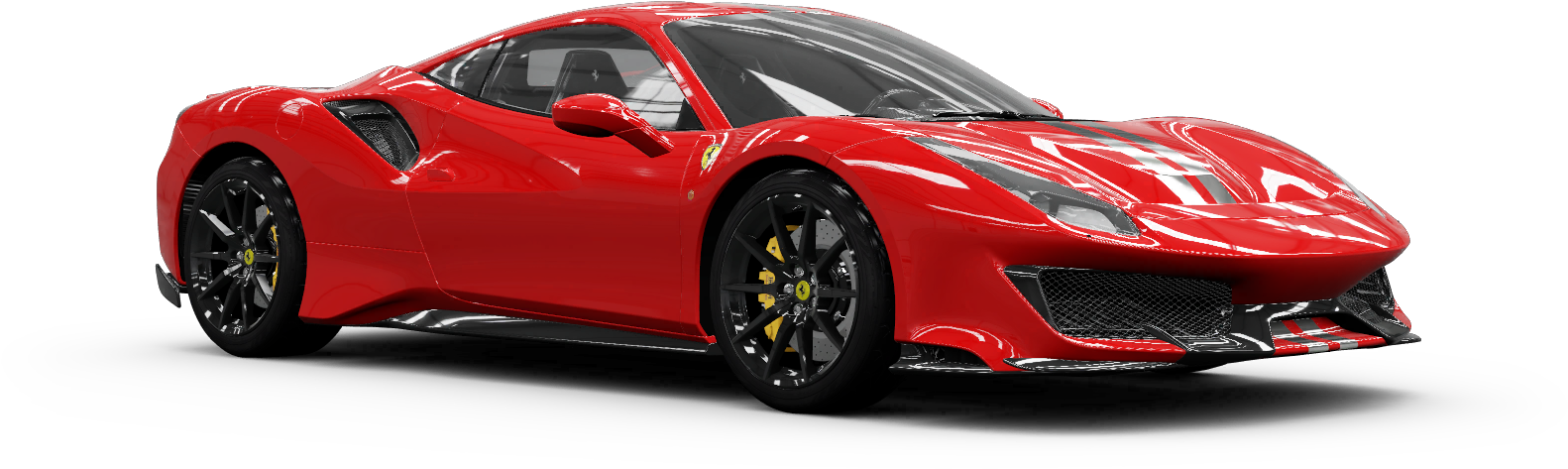 Red Ferrari Sports Car Profile PNG Image