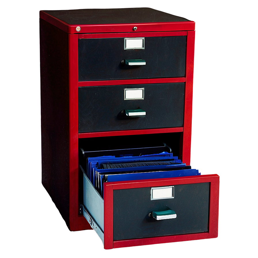 Red Filing Cabinet Png Cgj29 PNG Image