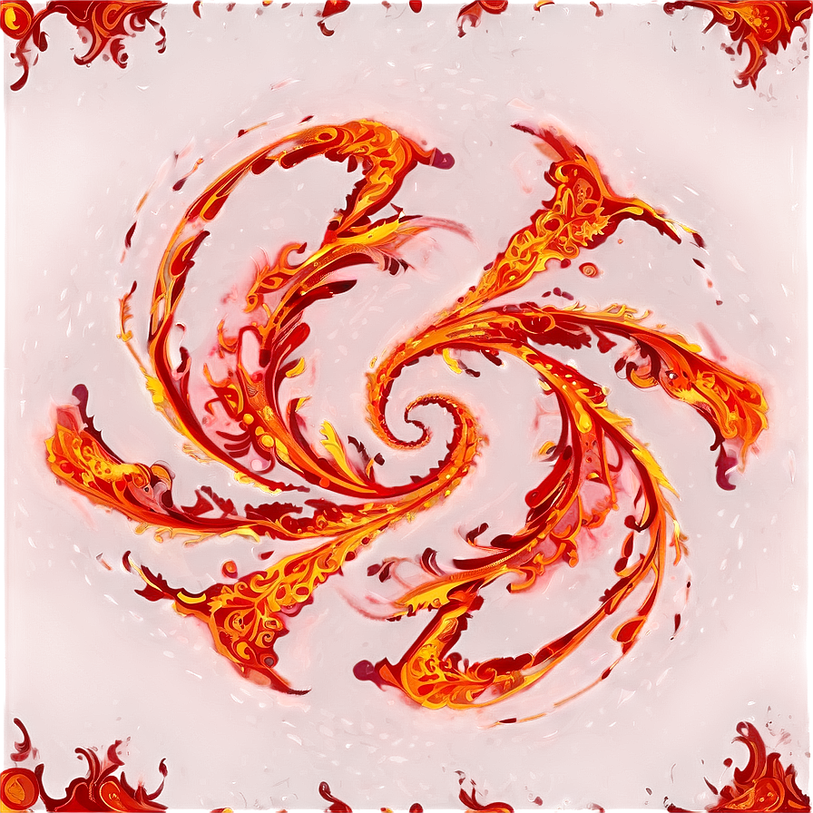 Red Fire Swirl Pattern Png Oyi11 PNG Image