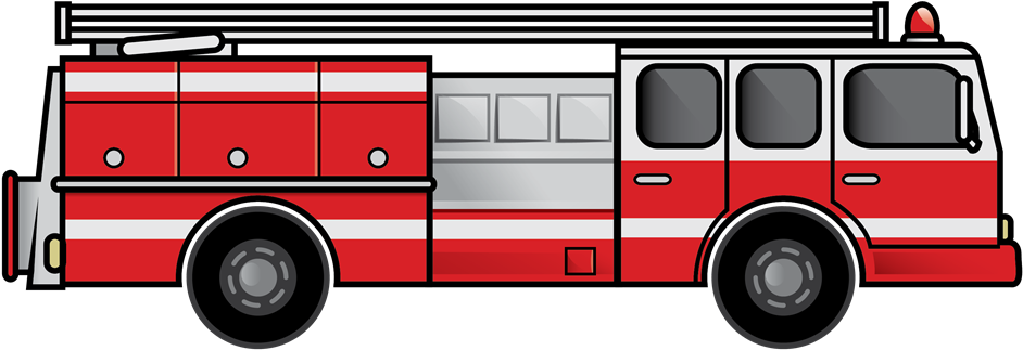 Red Fire Truck Illustration.png PNG Image