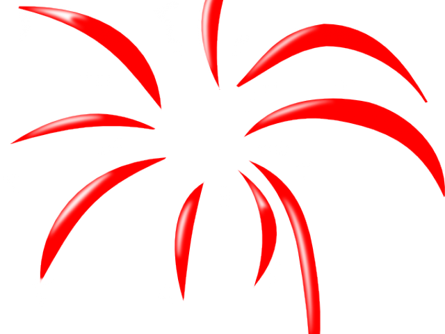 Red Firework Burst Clipart PNG Image