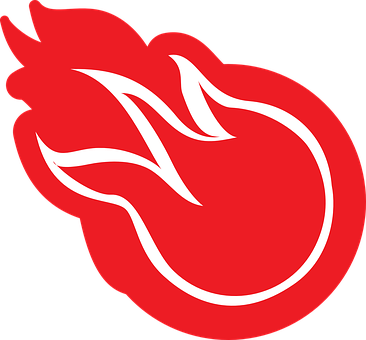 Red Flame Icon PNG Image