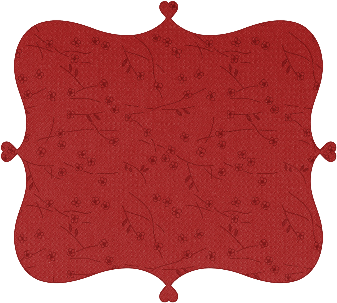 Red Floral Tablecloth Design PNG Image