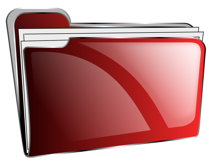 Red Folder Icon PNG Image