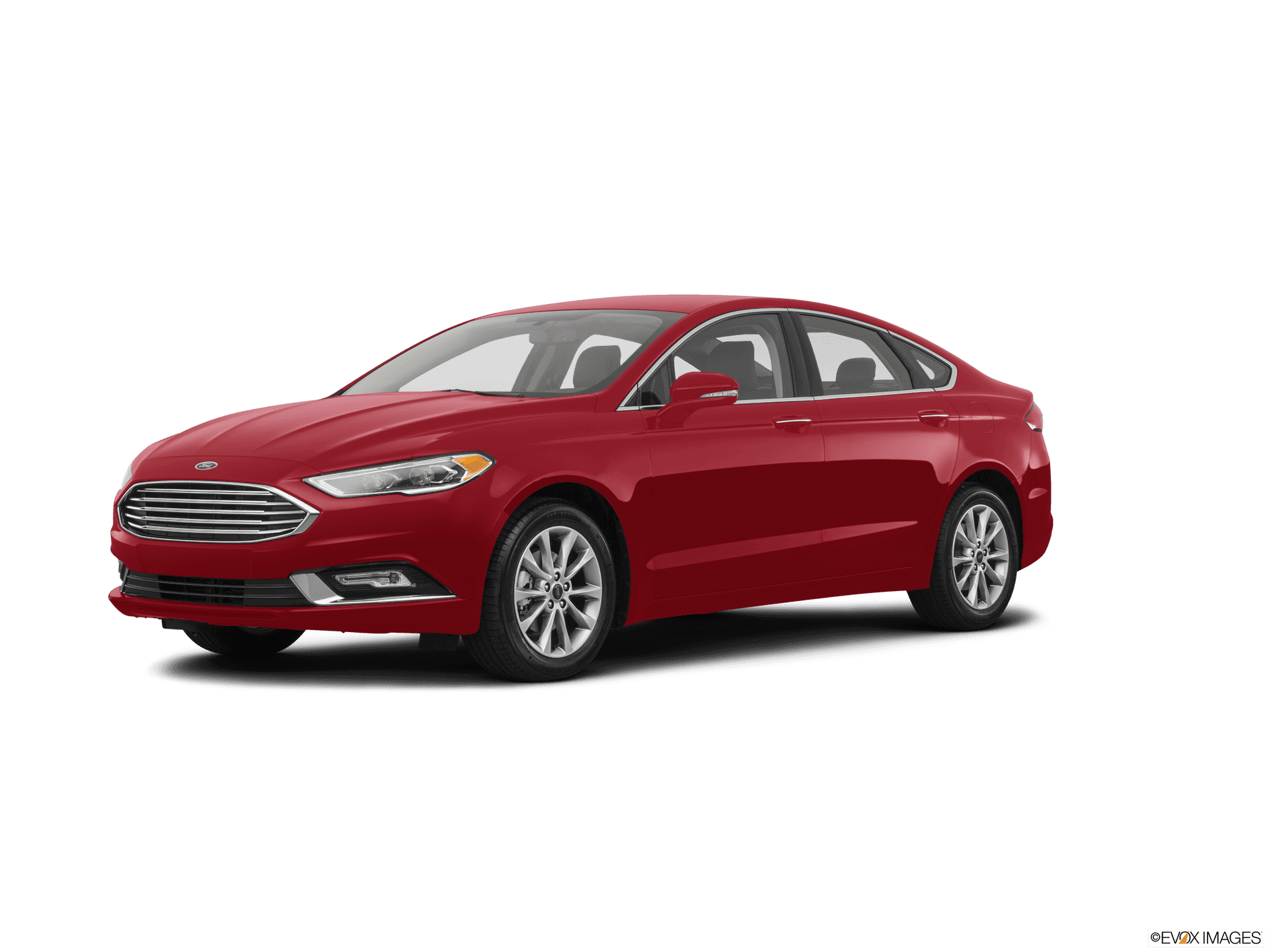 Red Ford Fusion Side View PNG Image