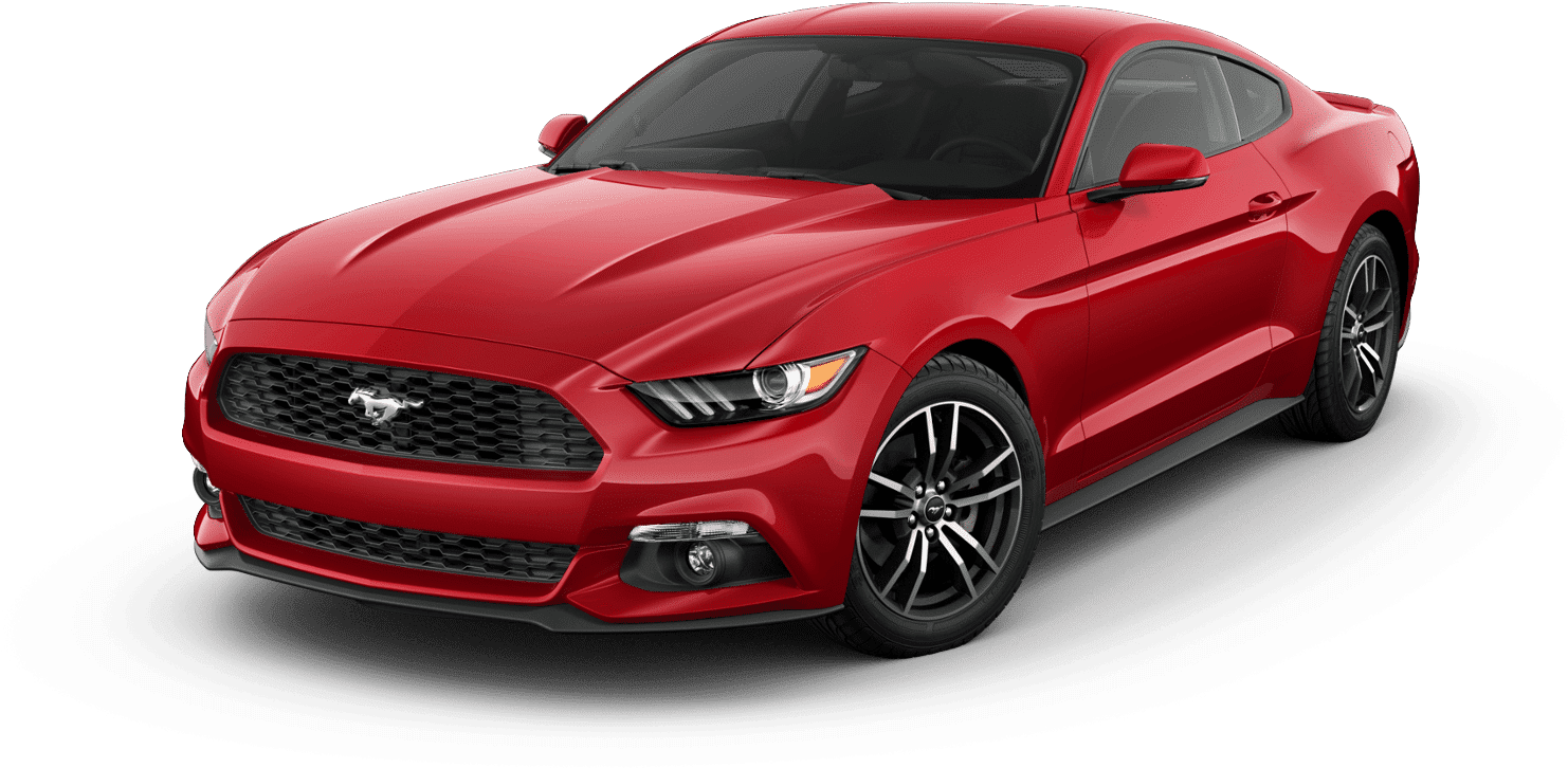 Red Ford Mustang G T Profile View PNG Image