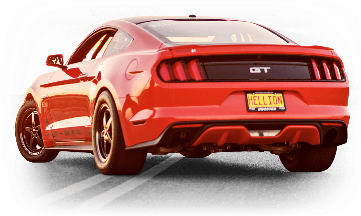 Red Ford Mustang G T Rear View PNG Image