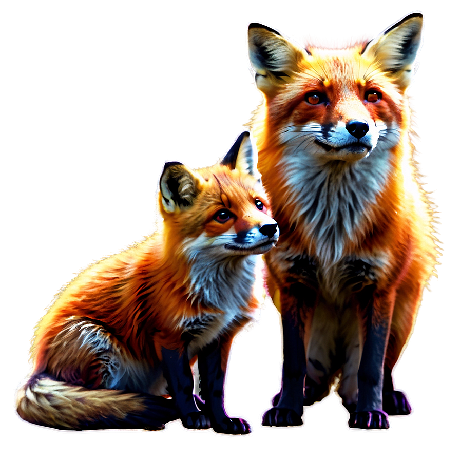 Red Fox Family Png 35 PNG Image