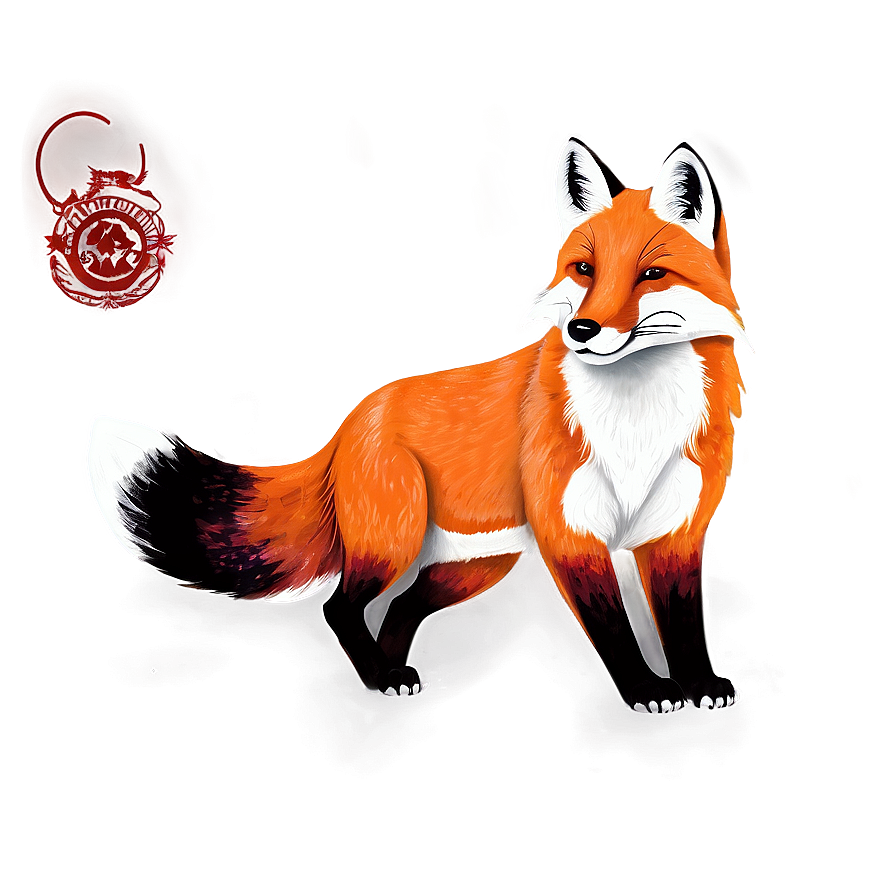 Red Fox Illustration Png 49 PNG Image