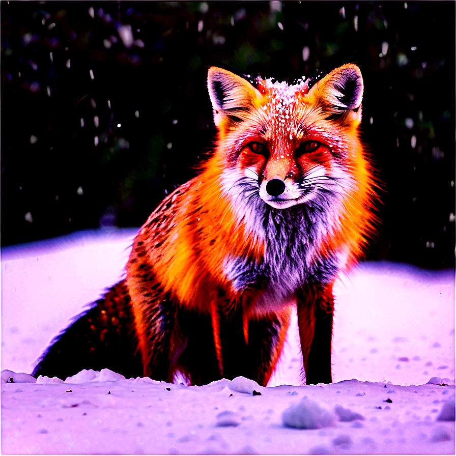 Red Fox In Snow Png 89 PNG Image