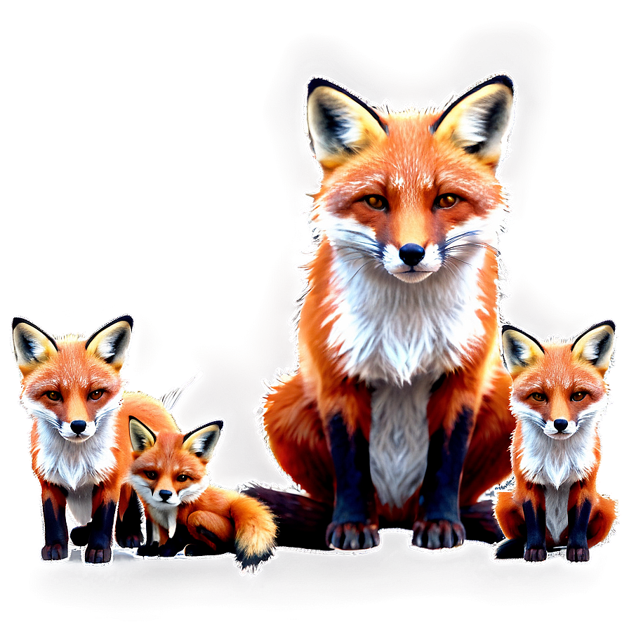 Red Fox With Cubs Png 95 PNG Image