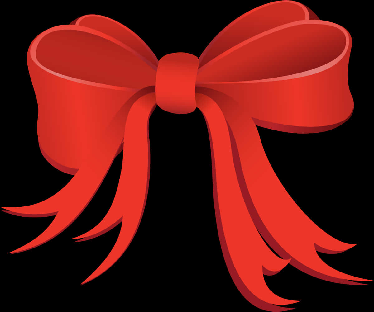 Red Gift Bow Graphic PNG Image