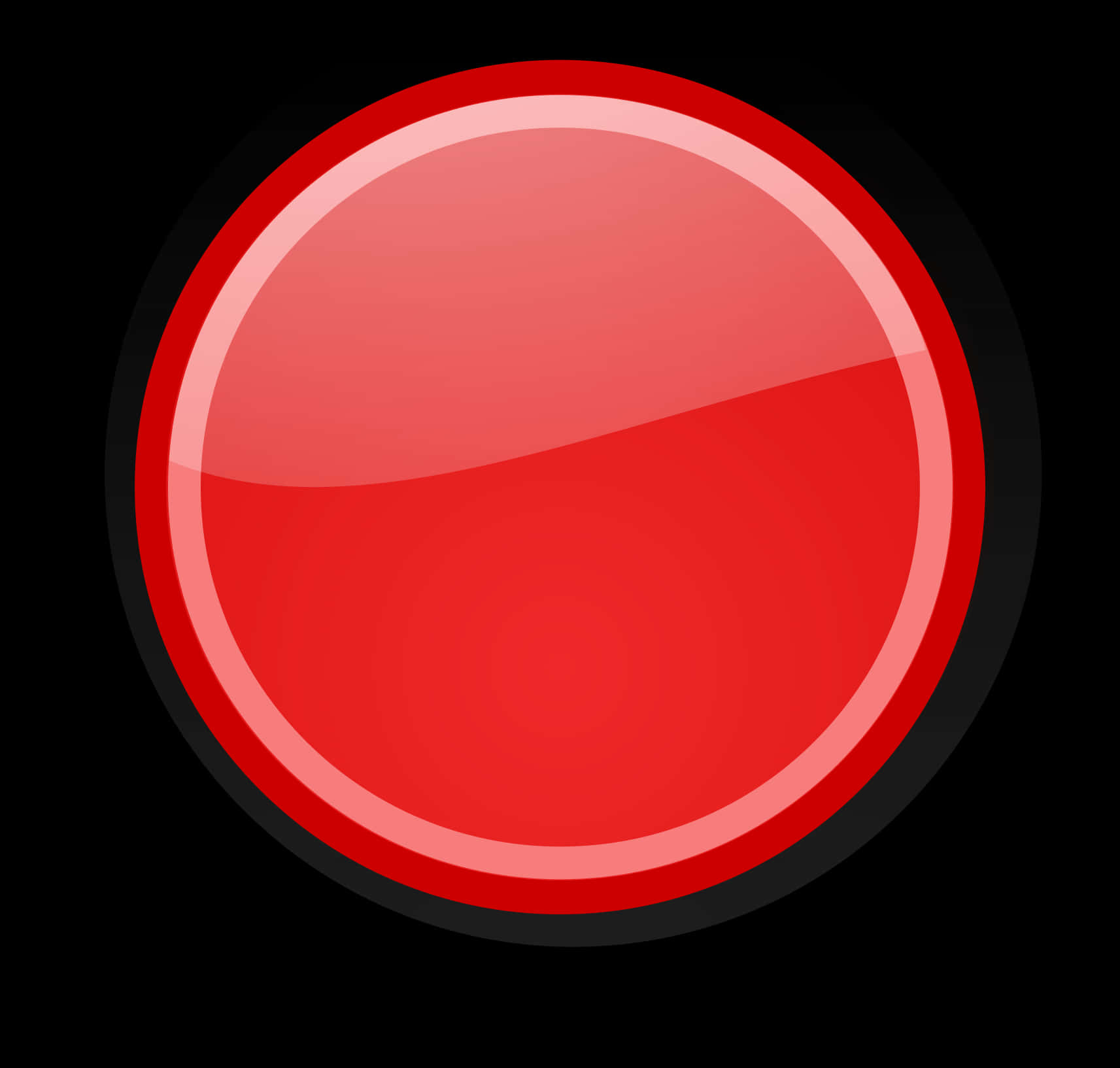 Red Glossy Button Graphic PNG Image