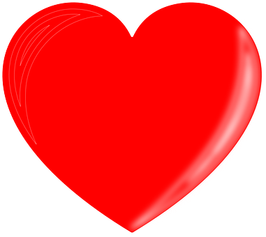 Red Glossy Heart Graphic PNG Image