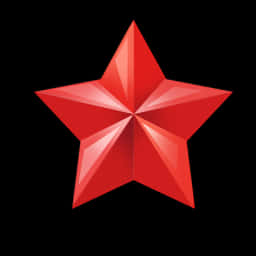 Red Glossy Star Graphic PNG Image