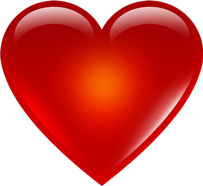 Red Gradient Heart Transparent Background.png PNG Image