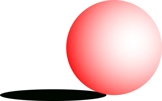 Red Gradient Sphere Black Background PNG Image