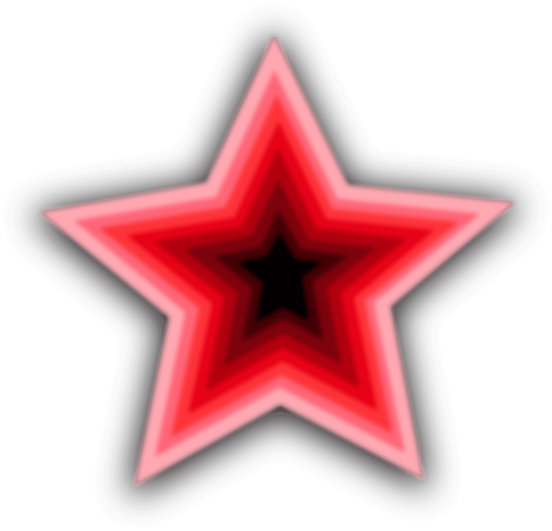 Red Gradient Star Graphic PNG Image