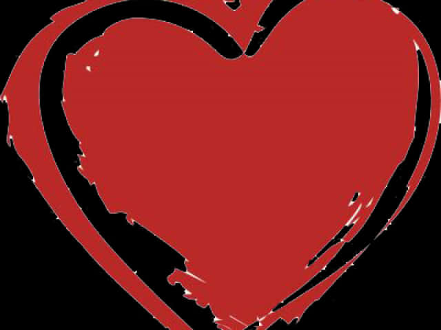 Red Grungy Heart Transparent Background PNG Image