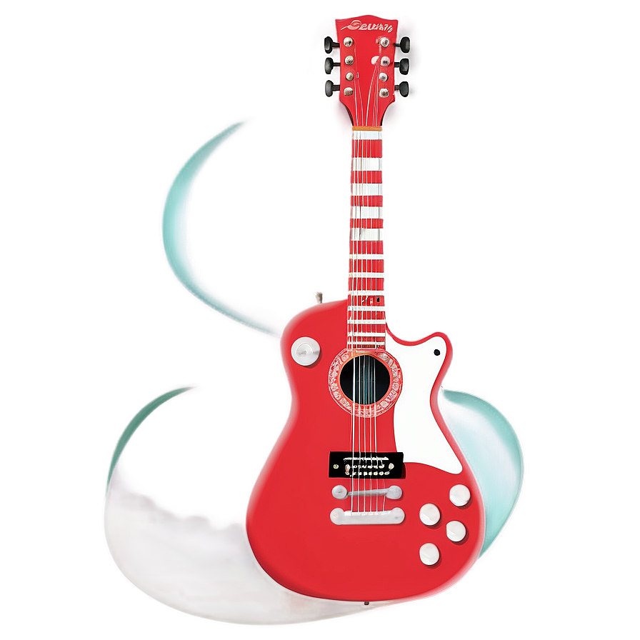 Red Guitar Art Png Sek PNG Image