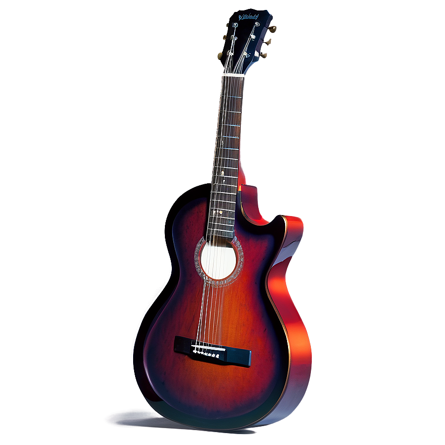 Red Guitar B PNG Image