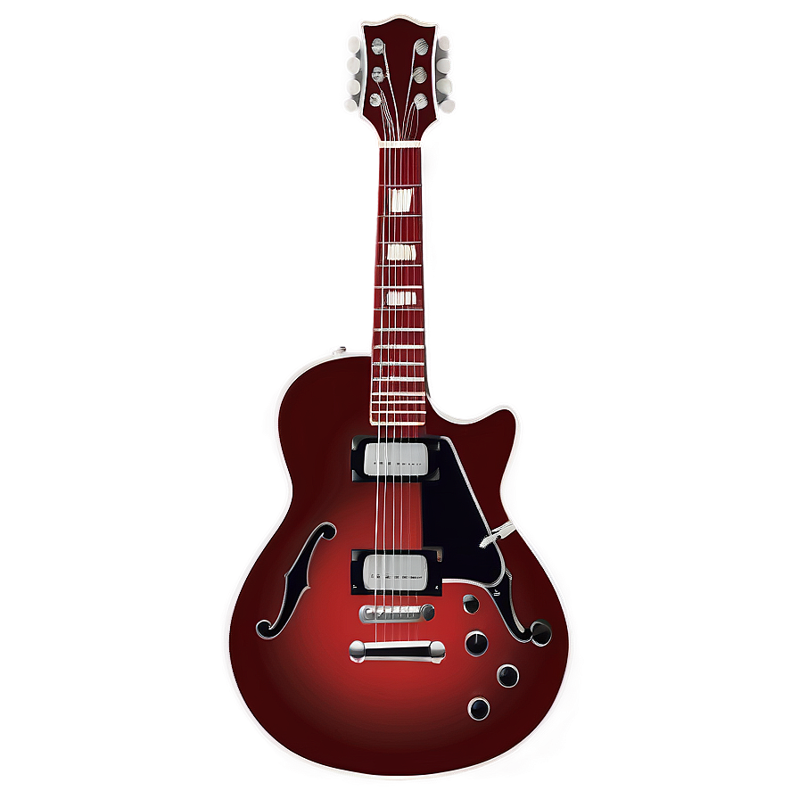 Red Guitar Vector Png 06132024 PNG Image