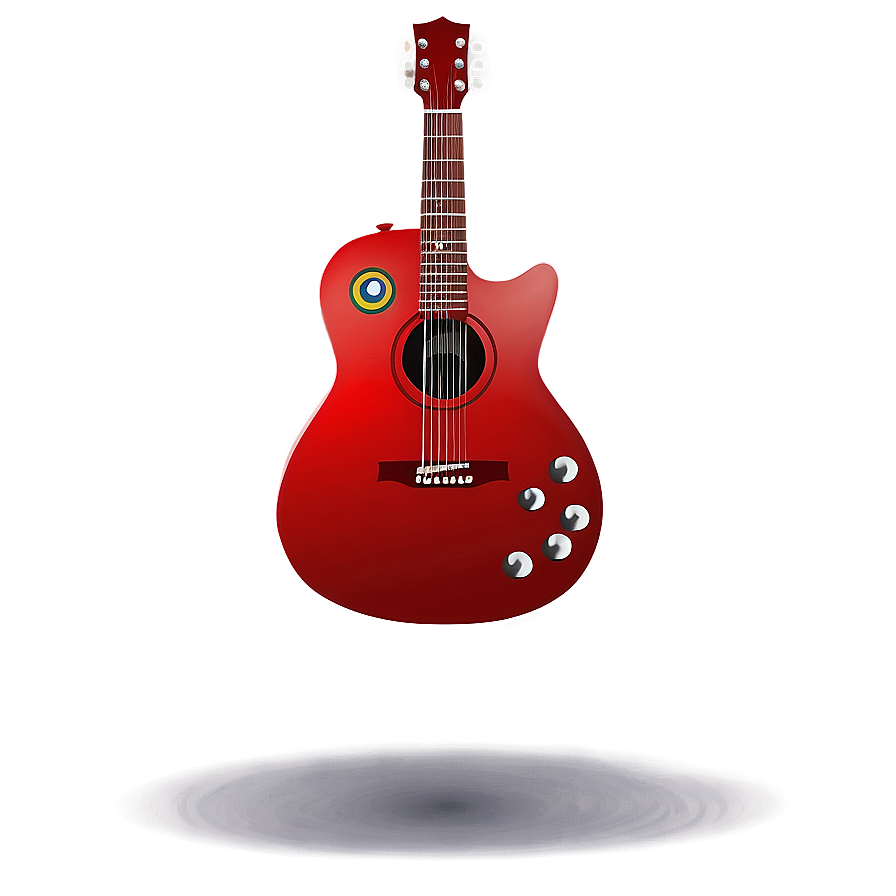 Red Guitar Vector Png Ykj PNG Image