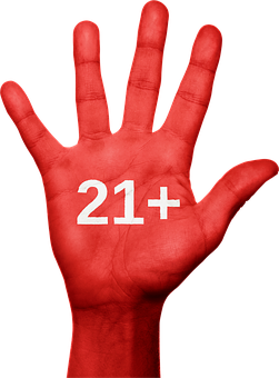 Red Hand21 Plus Sign PNG Image