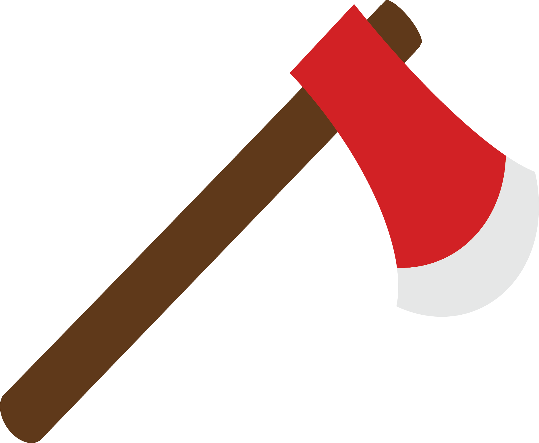 Red Handled Axe Graphic PNG Image