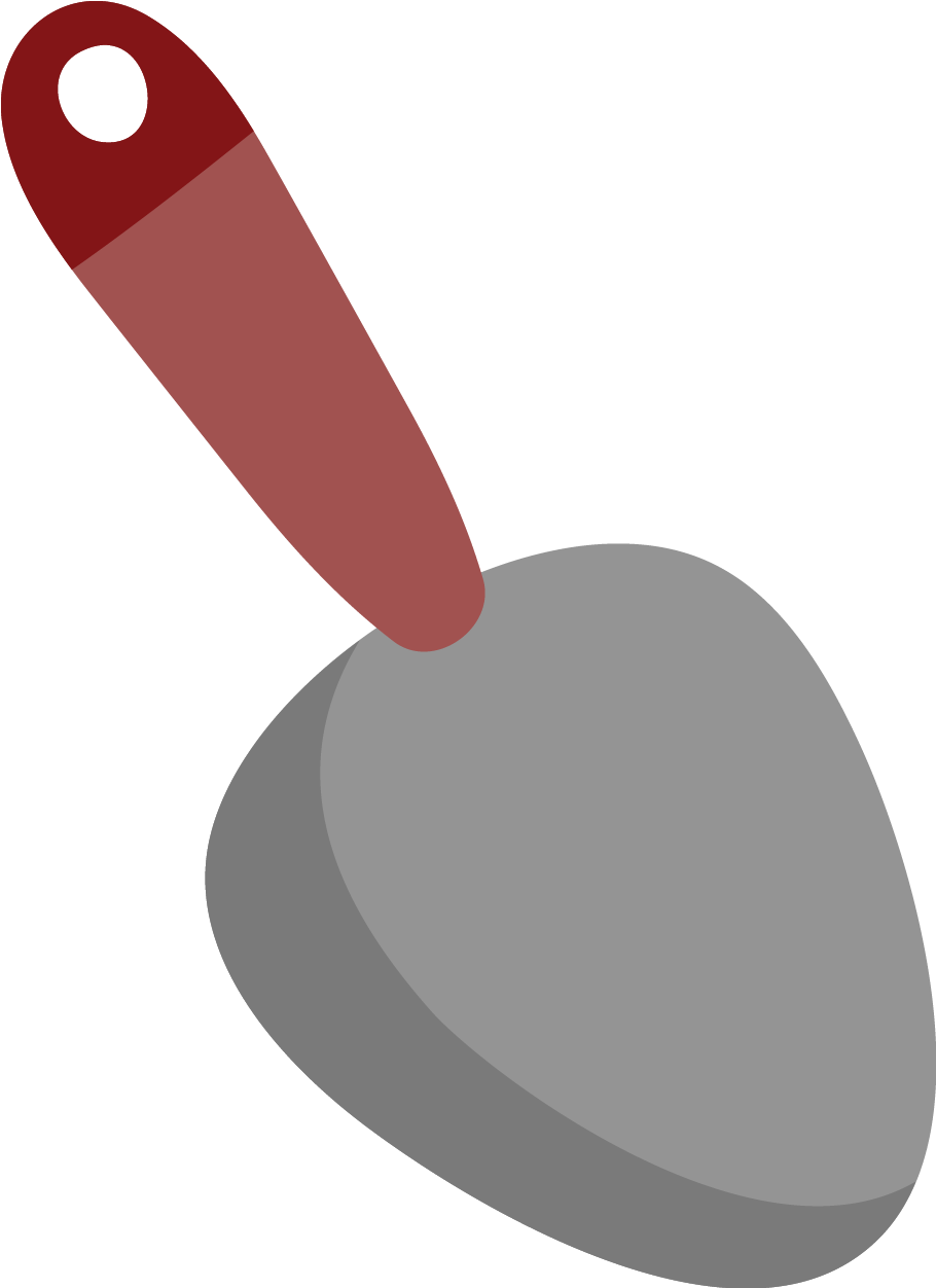 Red Handled Flat Shovel Icon PNG Image