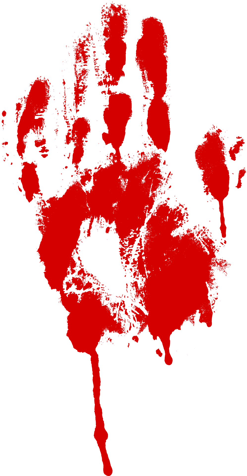 Red Handprint Bloody Stain PNG Image