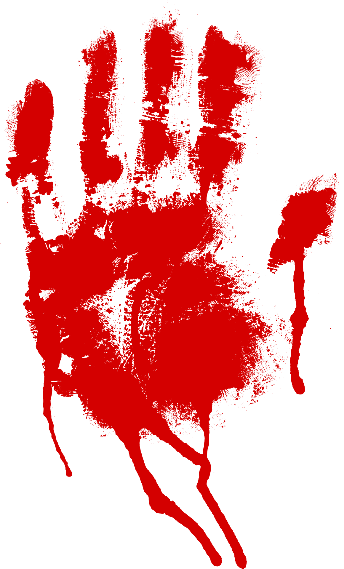 Red Handprinton Grey Background PNG Image