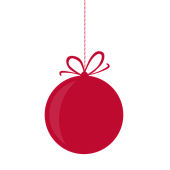 Red Hanging Ornament Vector PNG Image