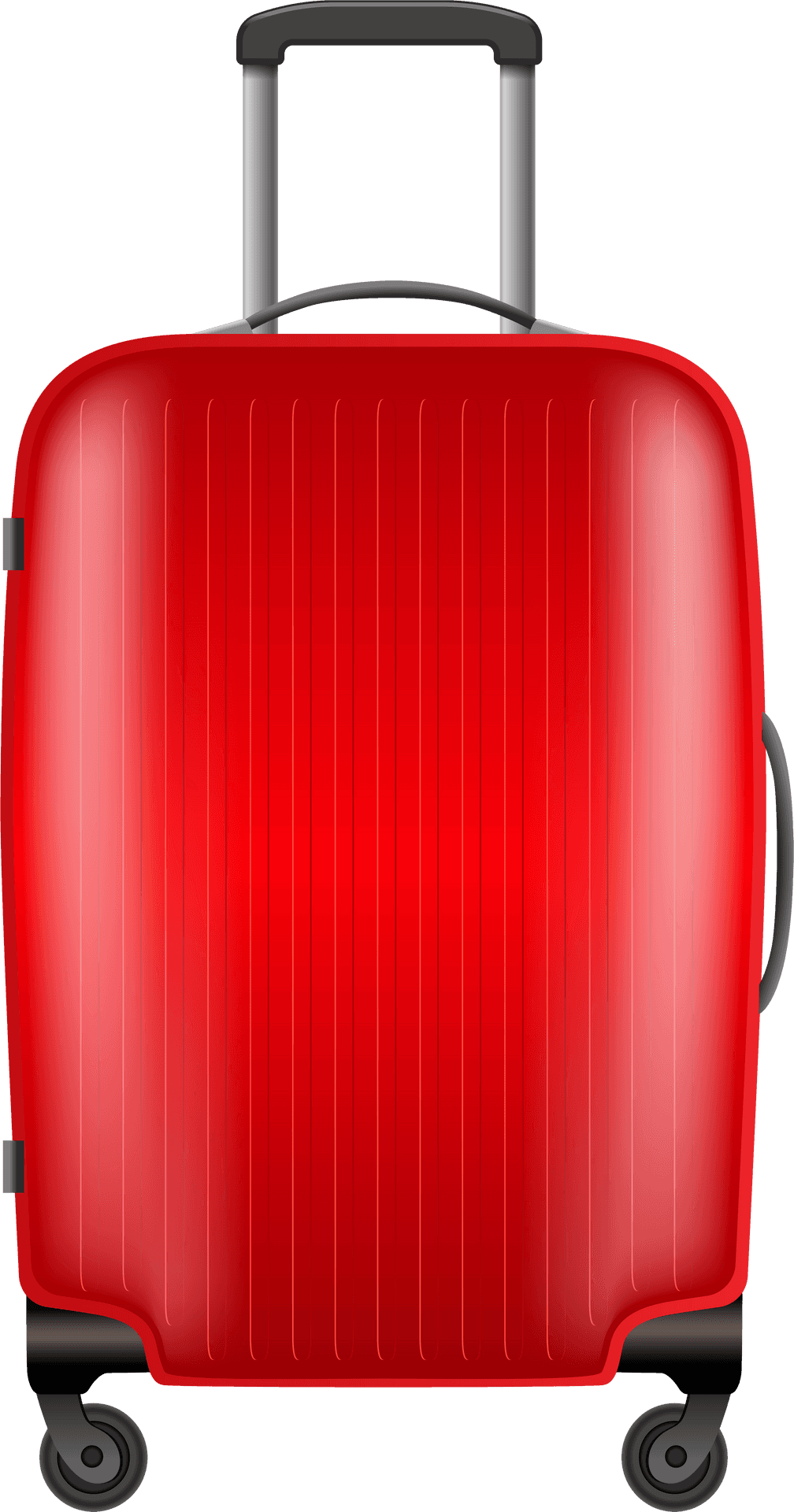 Red Hardshell Travel Suitcase PNG Image