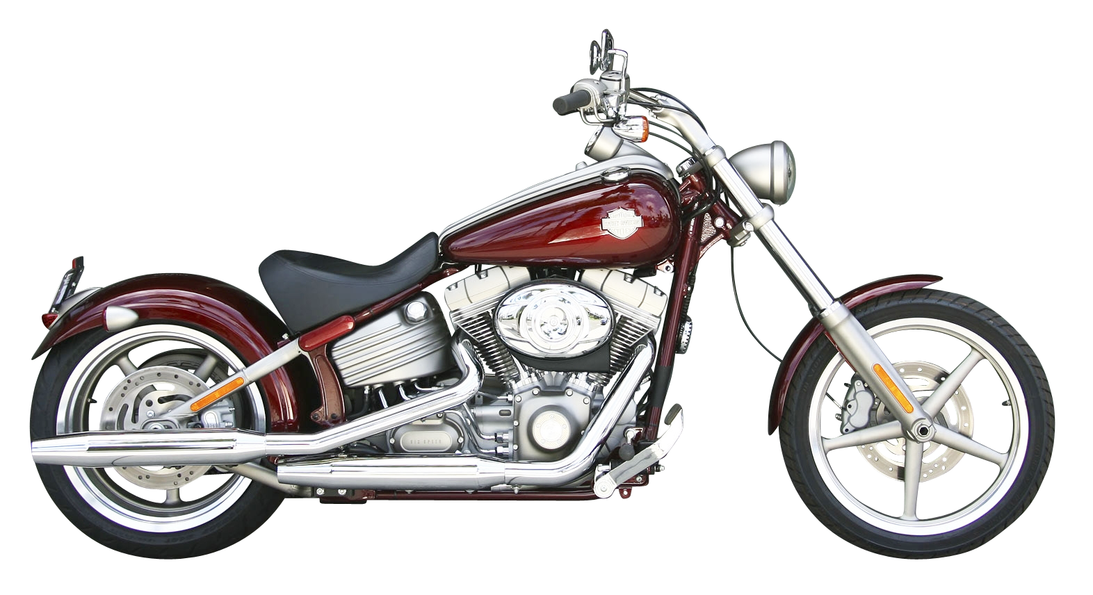 Red Harley Davidson Motorcycle PNG Image