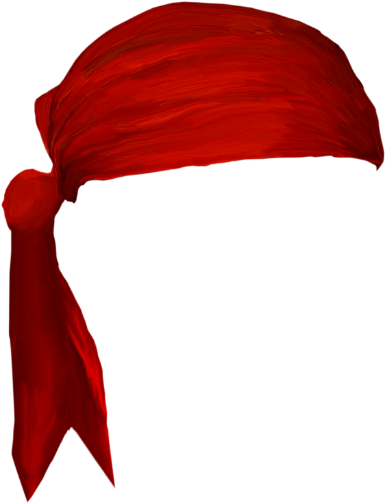 Red Head Bandana Illustration PNG Image