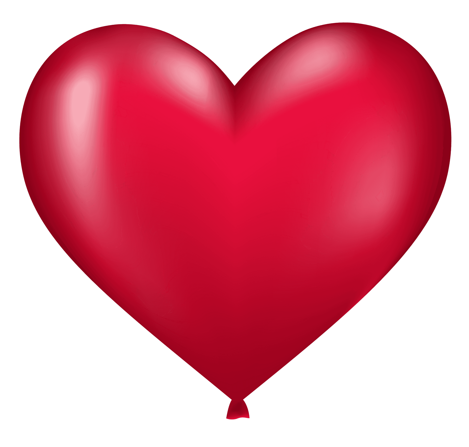 Red Heart Balloon Illustration PNG Image