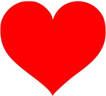 Red Heart Black Background PNG Image