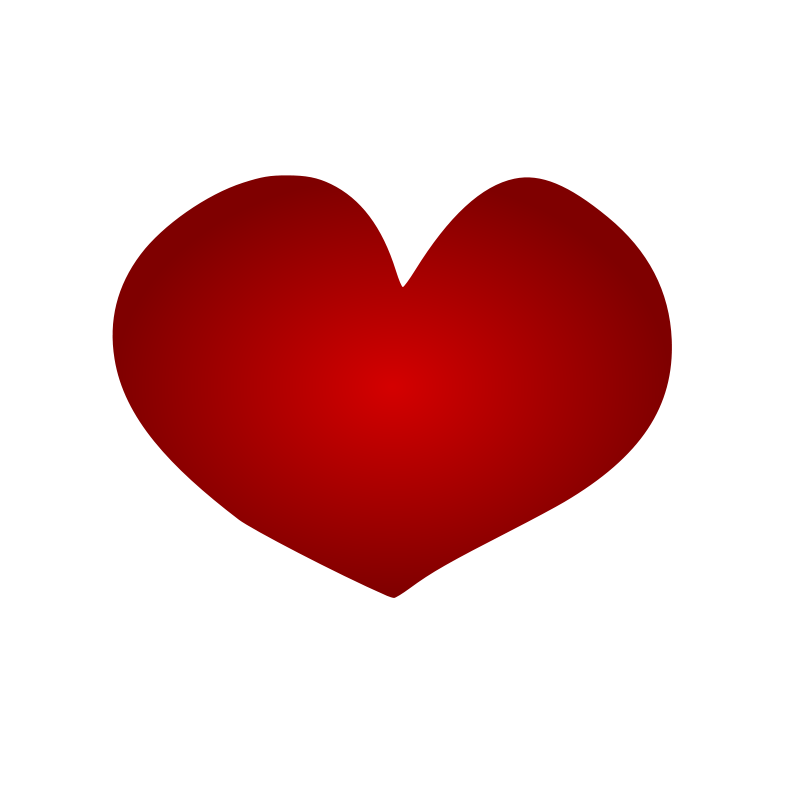 Red Heart Black Background PNG Image