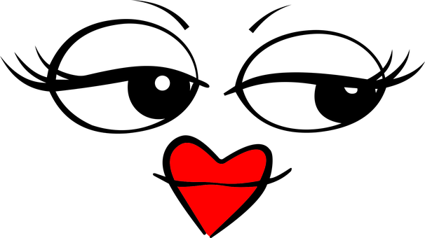 Red Heart Black Background PNG Image