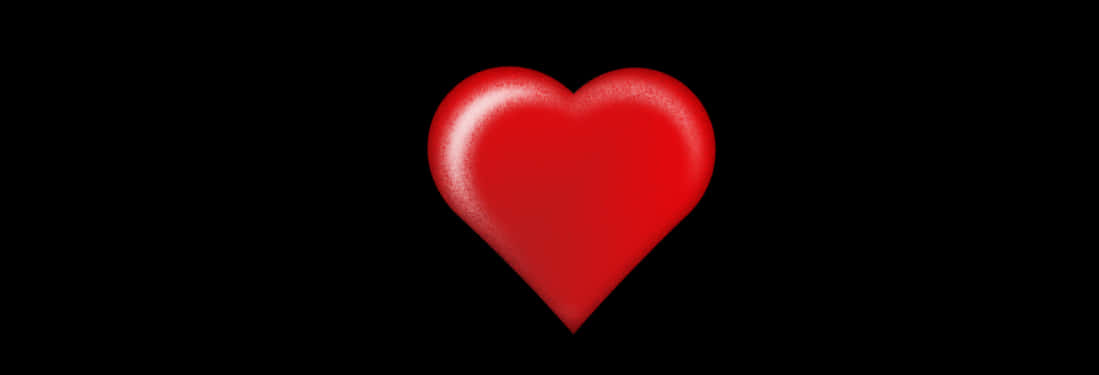 Red Heart Cliparton Black Background PNG Image